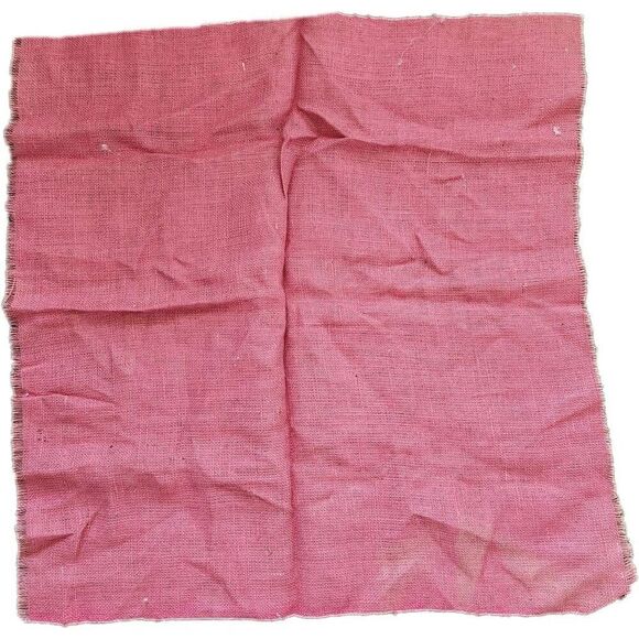 Brick red scrap burlap farm material fabric barn picnic art crafts rough - Picture 1 of 2